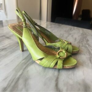Jones New York Lime Green Slingback Heels